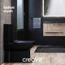 توالت فرنگی برند کرویت رنگ مشکی مات creavit