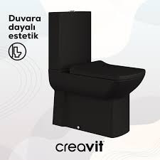 توالت فرنگی برند کرویت رنگ مشکی مات creavit