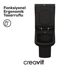 توالت فرنگی برند کرویت رنگ مشکی مات creavit
