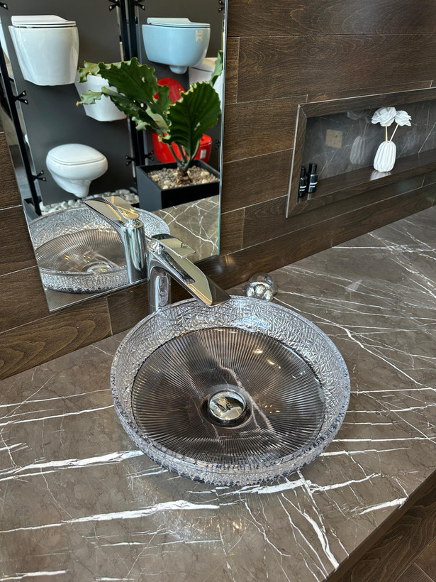 کاسه روشویی کریستال